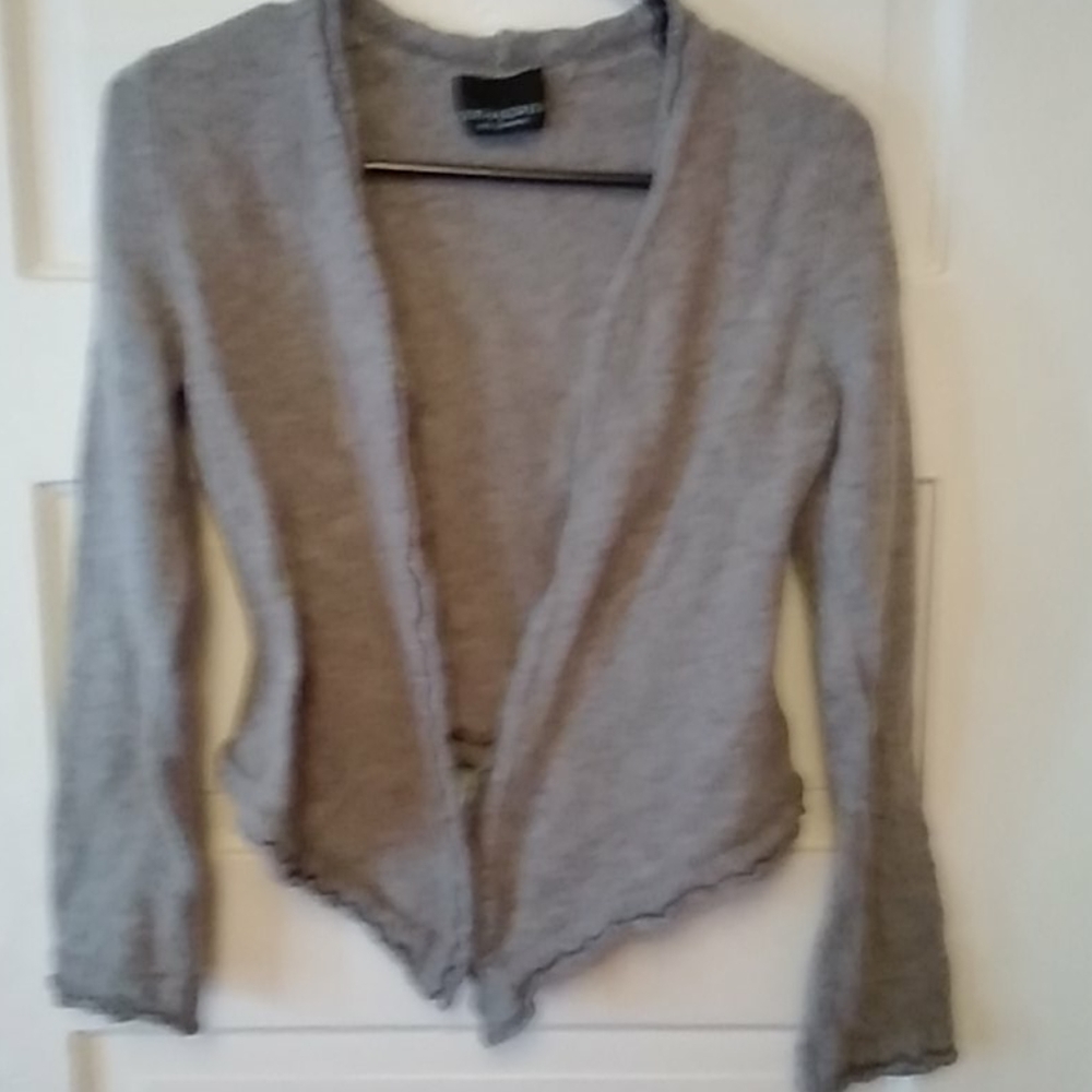 CYNTHIA ROWLEY GRAY SWEATER 3 4 15 $$